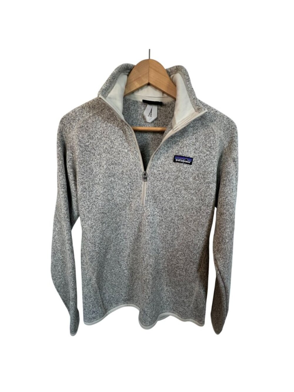 Patagonia Better Sweater Women L 1/4 Zip Pullover Gray Heather Fleece Outdoor - Picture 3 of 16